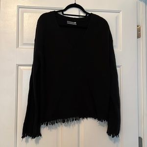 Black vneck sweater
